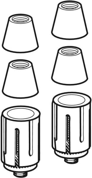 Cheville en plastique Geberit 597112000 pour charnières de siège de toilette