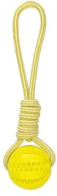 Uplift Essentials Professional Rubber Interactive Treat Dispensing Ball yellow m