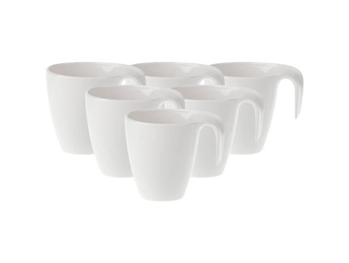 KAFFEEBECHER Flow weiß 280 ml 6er Set