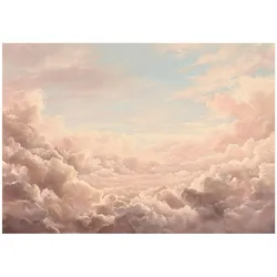 FOTOTAPETE Wolken Himmel Rosa 300x210 cm