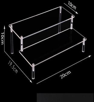 Inspire Essentials CrystalView Acrylic Display Riser Shelf For Collectibles And Desserts 19