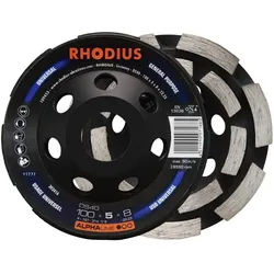 Rhodius, Schleifmittel, 303416 DS40, Diamantschleiftopf 100 x 5,0 x 8,0 x 22,23 mm, Diam