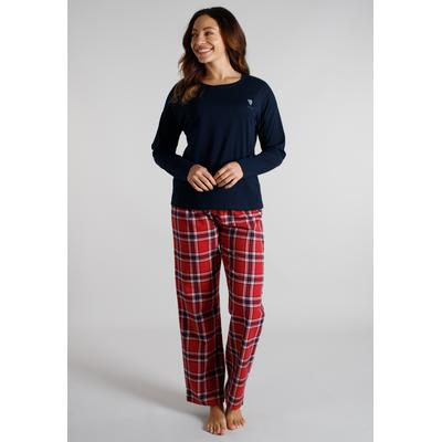 Pyjama TOM TAILOR, Damen, Gr. 40, rot, mittel, karo, Obermaterial: 100% Baumwolle, Homewear-Sets Pyjama