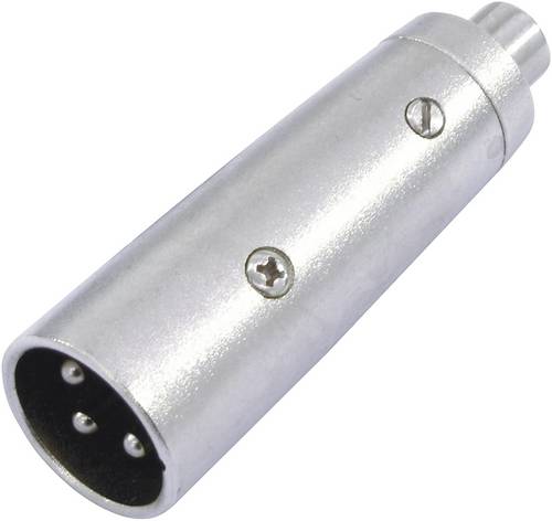 Omnitronic 30226566 XLR Adapter [1x Cinch-Buchse - 1x XLR-Stecker 3 polig] Silber