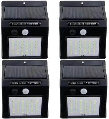Inspired Finds 30 LED Solar Motion Sensor Wall Light IP65 Waterproof Outdoor Security LED Lamp 4pcs