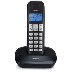 Profoon PDX-1100 - DECT-Telefon mit 1 Mobilteil, Schwarz