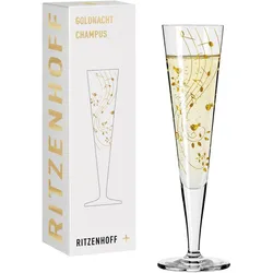Ritzenhoff Champagnerglas Goldnacht no2 (Tonleiter), Weingläser, Transparent