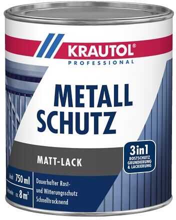 KRAUTOL Metallschutzlack matt weiß, 0,75 l