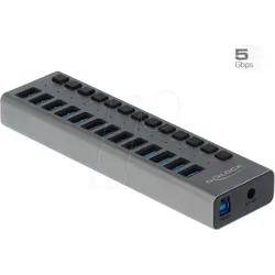DELOCK 63738 - Externer SuperSpeed USB Hub mit 13 Ports + Schalter