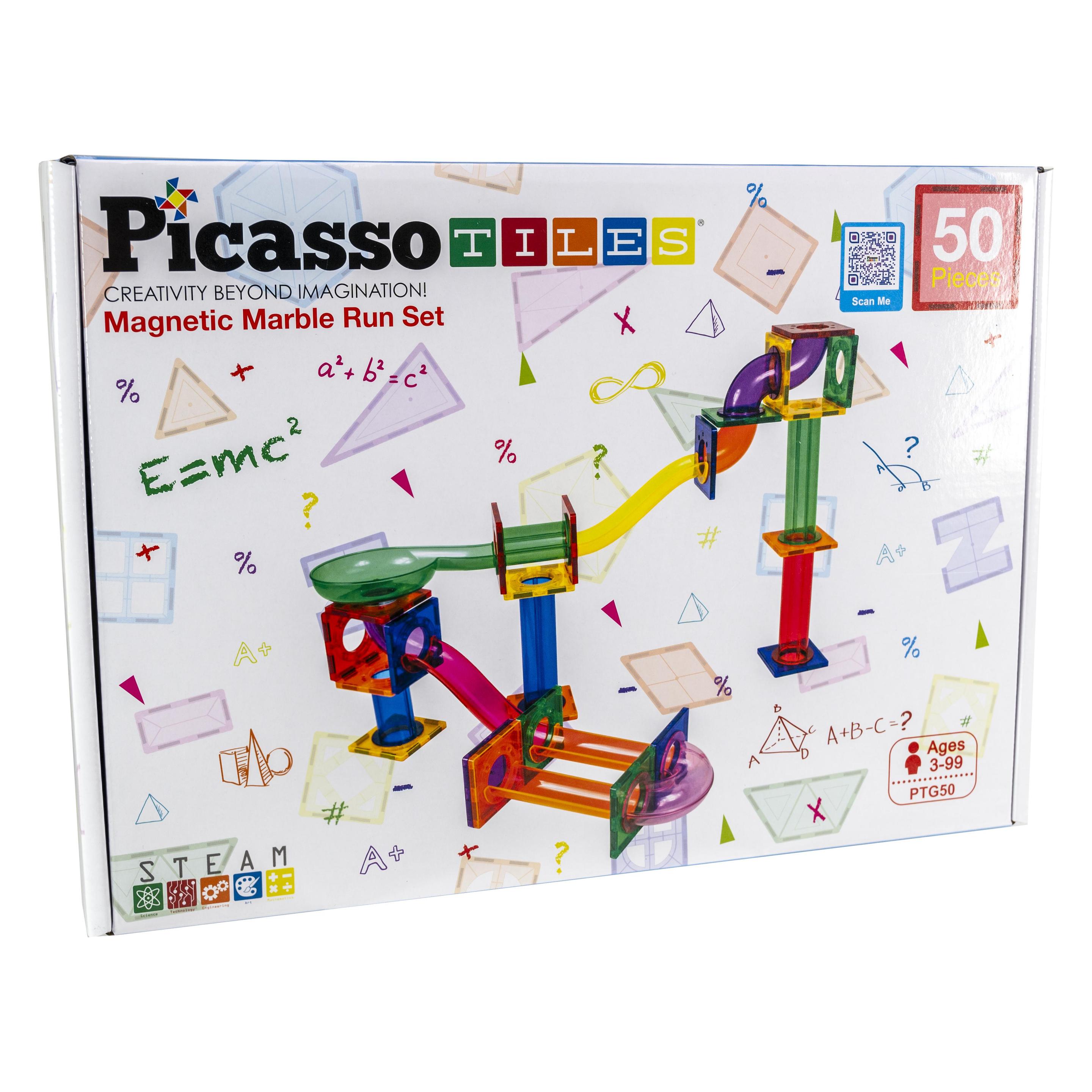 PicassoTiles Picasso Tiles - Marble run set (50 pcs) (PTG50) (PTG50)