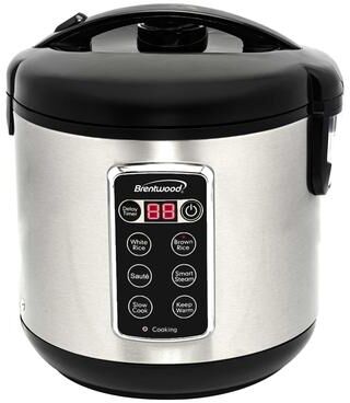 Brentwood 10 Cup 7-Function Smart Rice Multi-Cooker in Stainless Steel