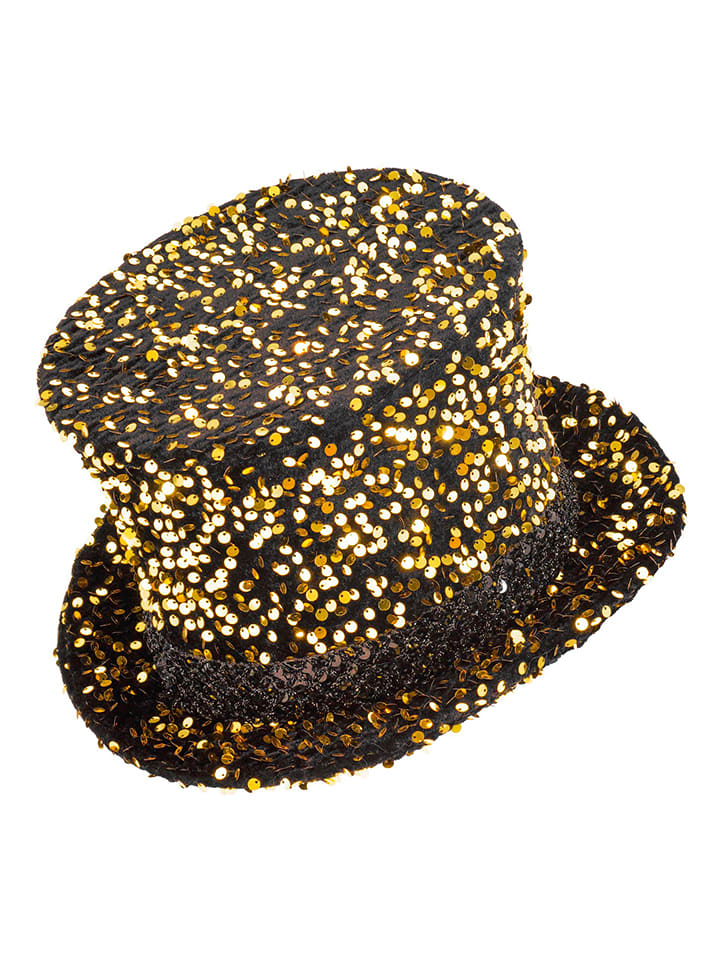 Carnival Party Zylinder in Schwarz/ Gold - onesize