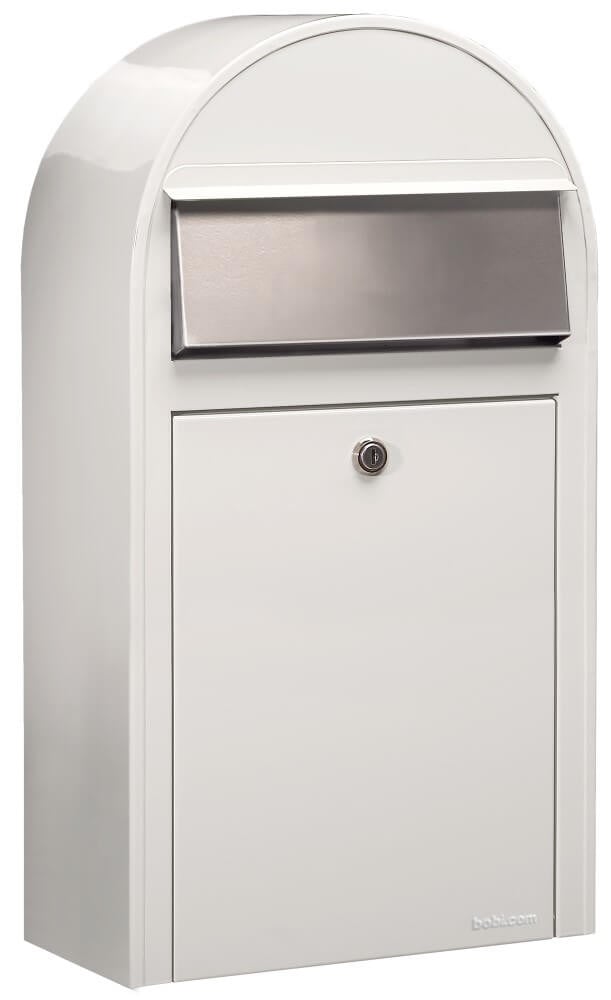 Bobi Brievenbus Grande S 9016 i Wit Wandmontage
