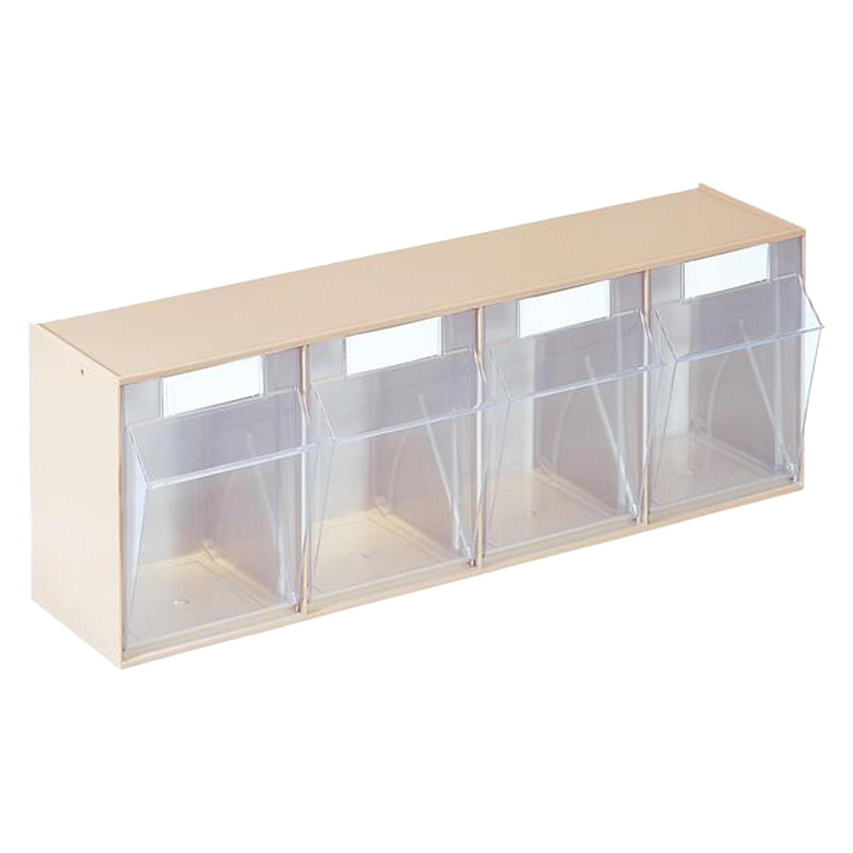 Lockweiler Klarsichtmagazin H207xB600xT172mm 4 x D Kunststoff beige (1500482)
