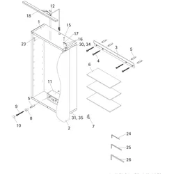 HSK Ersatzteile 1x Spiegeltür ASP 300, links + Griff (vormontiert), E97602-31-5 E97602-31-5