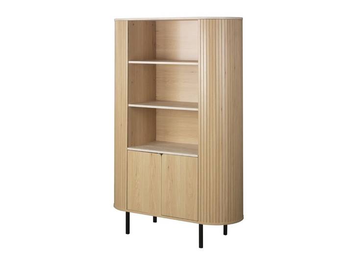 PREISBRECHER Highboard Fabia, in Travertin / Eiche Dekor - 100x160x40 (BxHxT)