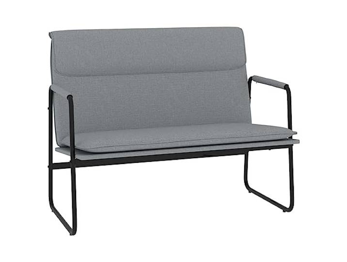 Makastle Sitzbank Hellgrau 100x64x80 cm Stoff