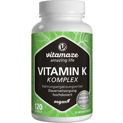 Vitamin K1 + K2 Komplex Hochdosiert Vegan 120 ST