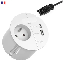 Bachmann, Steckdose, LOOP IN CHARGE UTE Steckdose USB A/C Montagestecker, weiss (938.304)