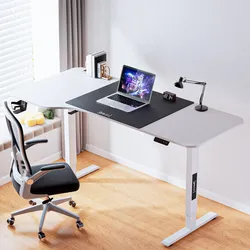 Höhenverstellbarer Tisch Stryn 160x75 cm Weiß [pro.tec]