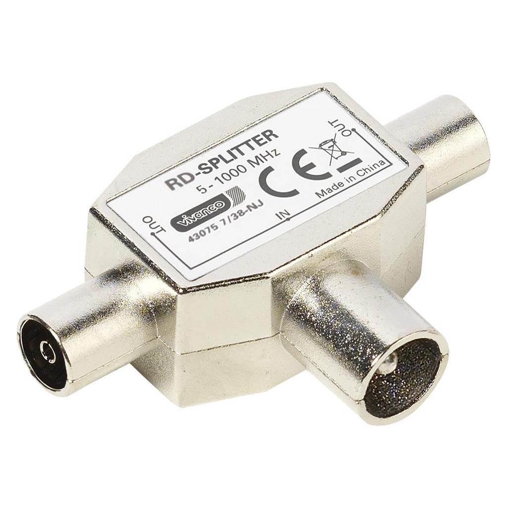 Vivanco Radio-Zweifachverteiler (U/UTP, CAT6) (48/10 02RDM)
