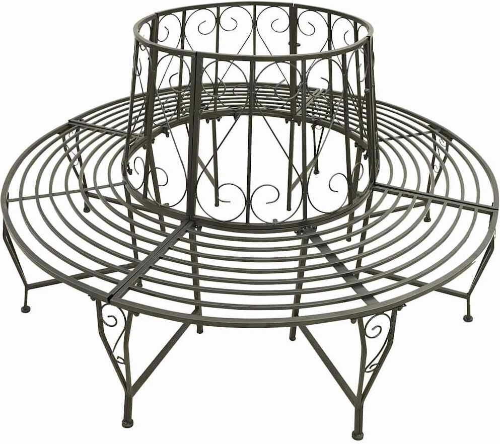 vidaXL Banc circulaire de jardin 160 cm Acier