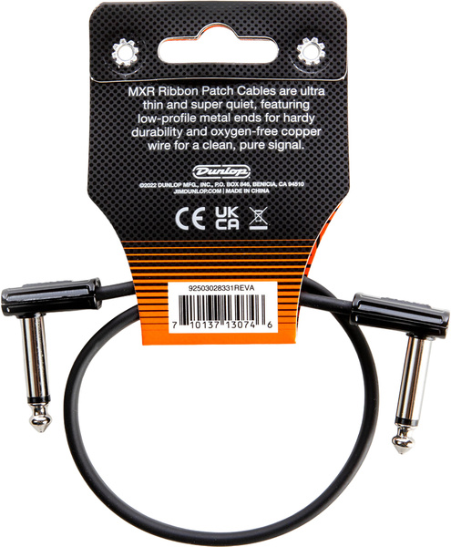 MXR 1 Foot Ribbon Patch Cable Black