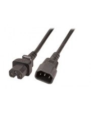 EFB Elektronik Warmgeräteverlängerung C14 180° C15 schwarz 1 m 3 x 0.75 mm² 2 m (EK585.1V2)