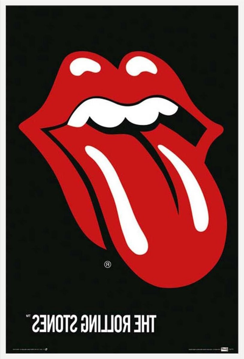 Rolling Stones Poster Muurdecoratie met Afneembaar Frame - Wit - 61 x 915 cm