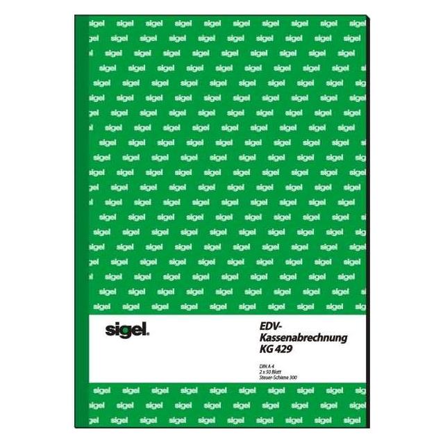 Sigel Kassenbuch/EDV Formularbuch KG429 (A4, Speziallineatur, Harter Einband) (KG429)