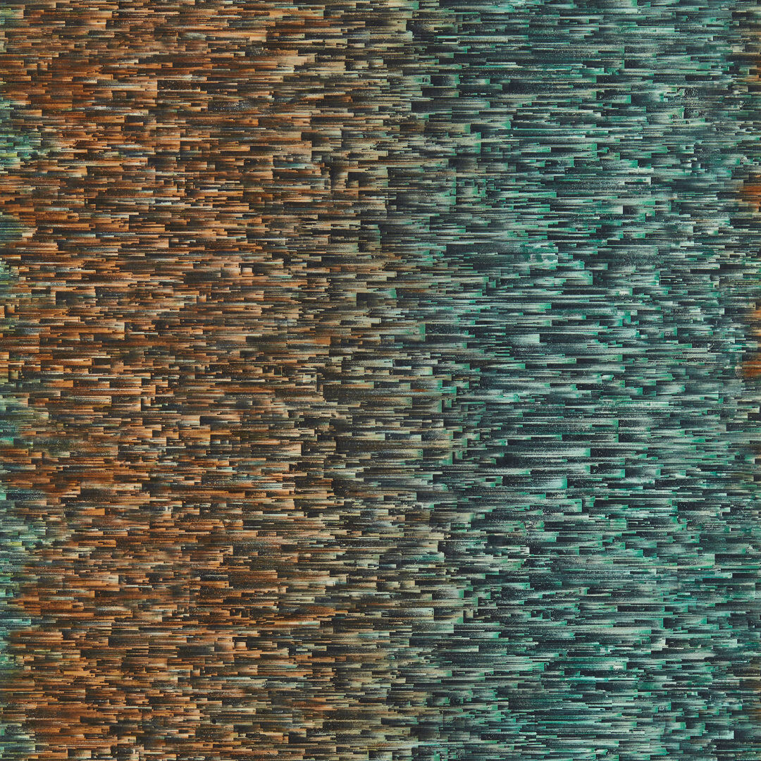Clarke & Clarke Ombre Fusion 10.05m x 52cm Low Gloss Wallpaper Roll Teal/Spice