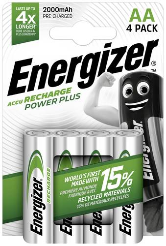 Energizer Power Plus HR06 Mignon (AA)-Akku NiMH 2000 mAh 1.2V 4St.