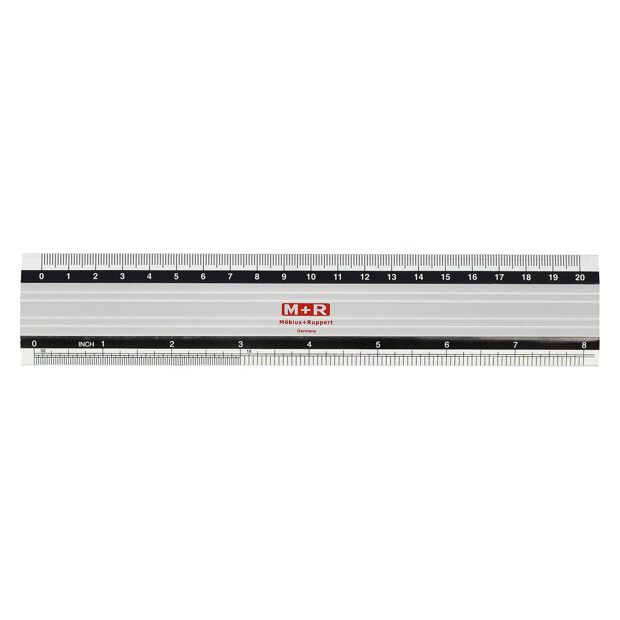 M+r Aluminium-Lineal (20 cm, Aluminium) (718200000)