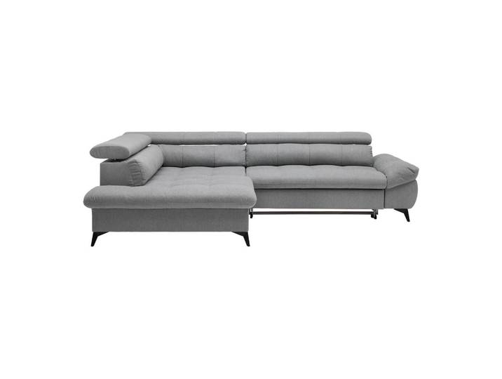 Mömax Ecksofa, Hellgrau, Metall, Ottomane links, L-Form, 296x201 cm, Liegefunktion, Schlafen auf Sitzhöhe, Rücken echt, Wohnzimmer, Sofas & Couches, Wohnlandschaften, Ecksofas