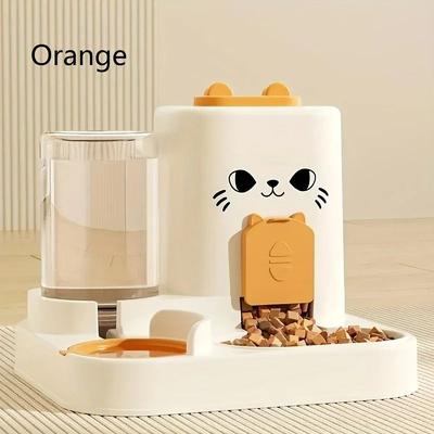 Uplift Essentials Integrated Large Capacity Automatic Feeding & Watering Station orange