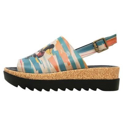 Sandalette DOGO "Gigi Sandale Goose Bumps Damen Sandalen", Damen, Gr. 40, Normalschaft, beige (natur), Lederimitat, Schuhe Sandalette, Handgefertigt