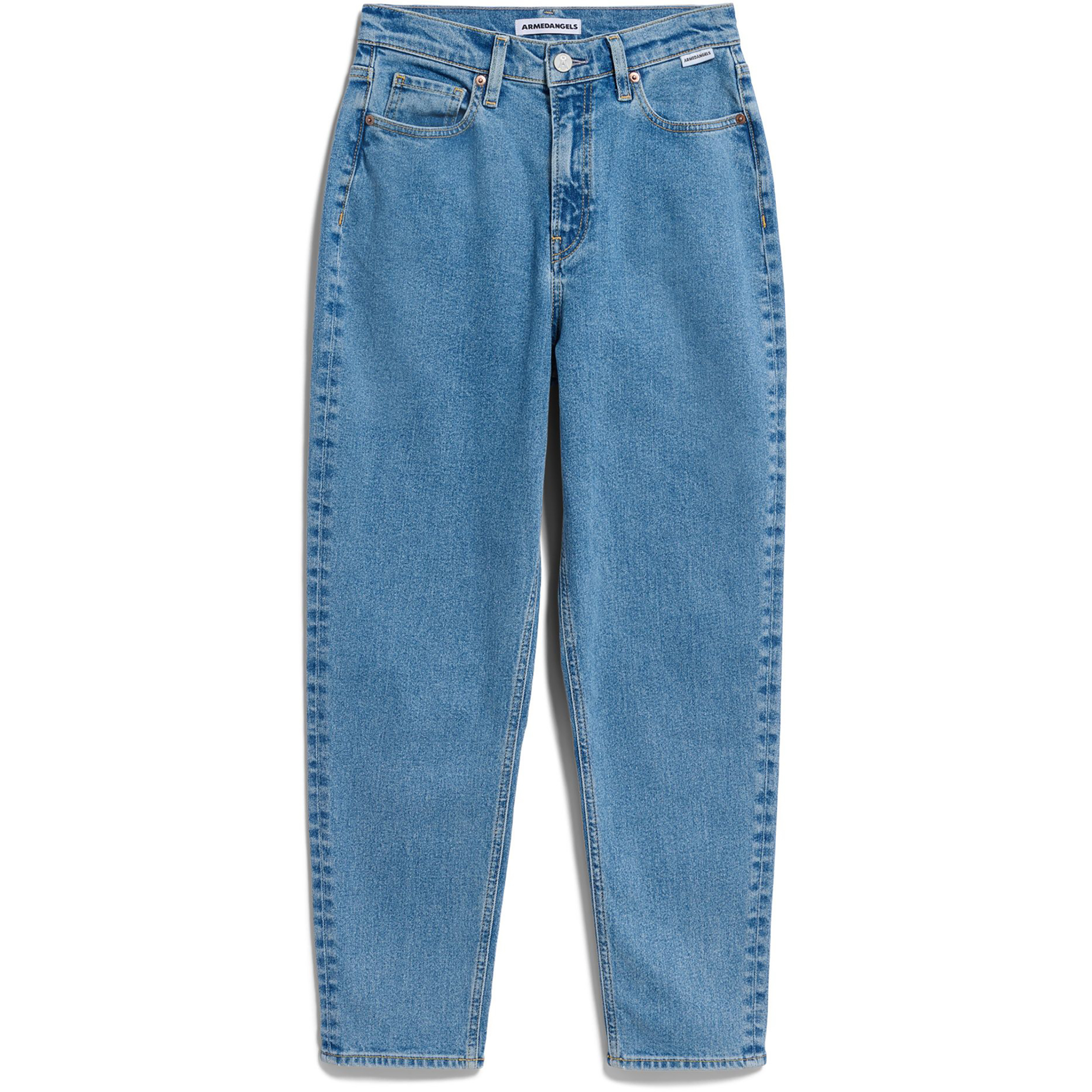 Armedangels Mairaa High Waist Mom Damen Jeans & Freizeithose blau Größe S Lifestyle Hautfreundlich Lyocell (Tencel)