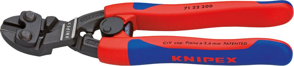 KNIPEX Bolzenabschneider Mini 20Grad mit Mehrkomponentengriffen 200mm