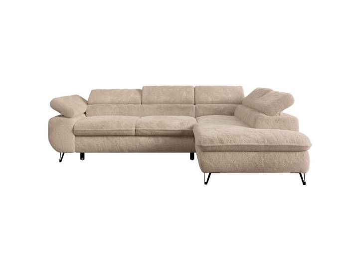 ECKSOFA PETER L Beige Plüsch - Rechts Seite