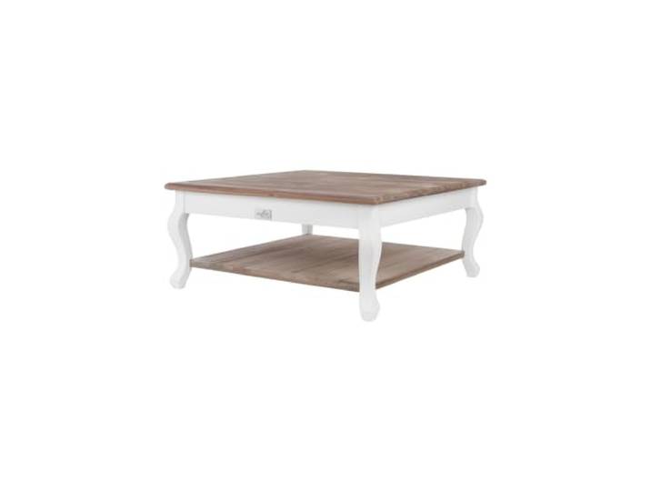 MyFlair Couchtisch Adriana 80 x 80 x 35 cm Landhausstil weiß braun quadratisch