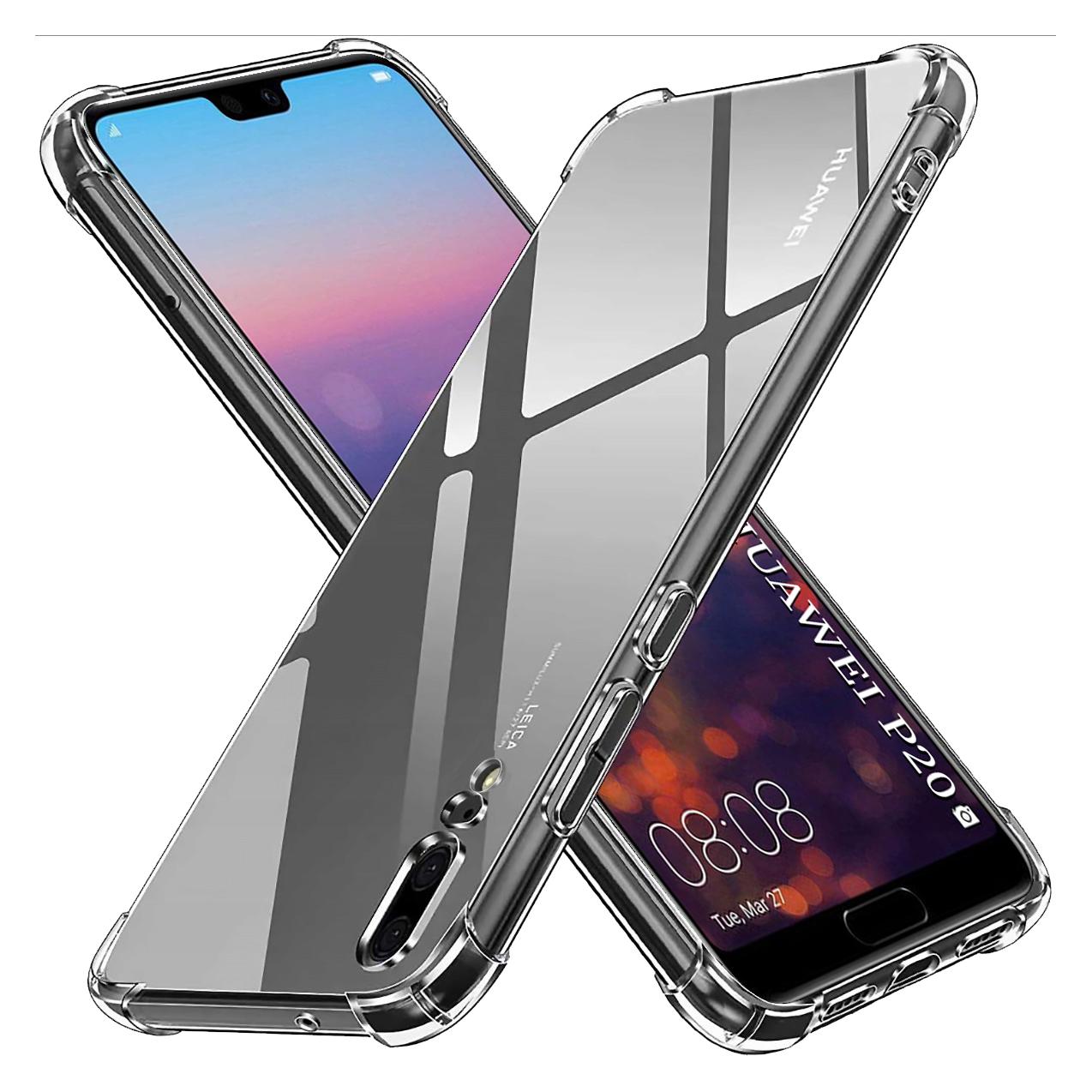 Techsuit - Shockproof Clear Silicone - Huawei P20 - Clear (Huawei P20) (56365256)