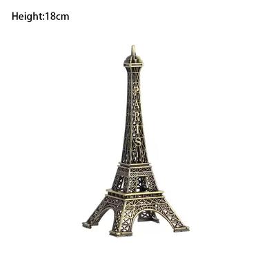 Metal Eiffel Tower Statue, Exquisite Design Architecture Collectible, Decorative Ornament, Home Decor Gift 18cm