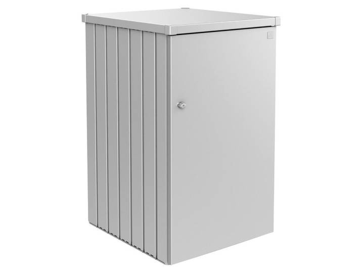 Biohort Mülltonnenbox, Silberfarben, Metall, 80x129x88 cm, Qualität aus Österreich, Gartenzubehör, Geräteschuppen