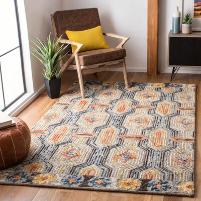 SAFAVIEH Handmade Trace Idelette Geometric Wool Rug