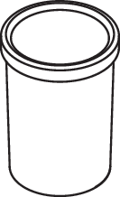 Hewi pinceau 63500 en verre cristal satiné, d = 94 mm