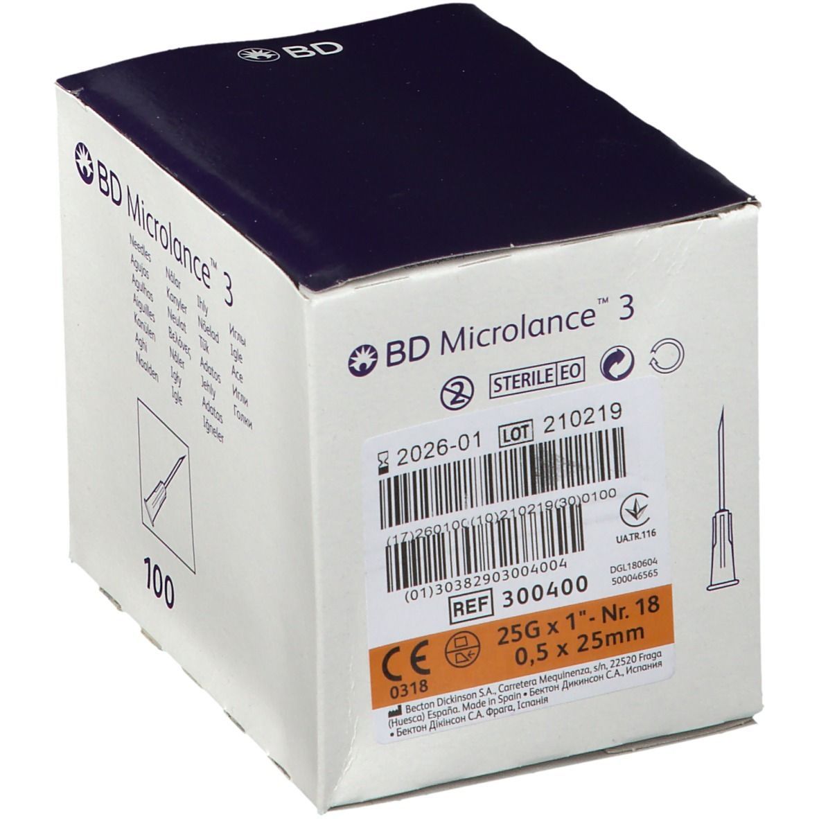 BD Microlance Kanüle 25 G 1 0,5x25 mm 100 St