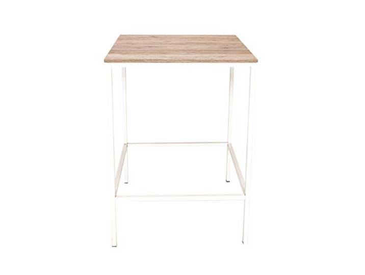 Dila GmbH Stehtisch Bartisch Tresen Bar Bistrotisch Gastronomie Esstisch Tisch Metallgestell quadratische Tischplatte (Eiche modern)