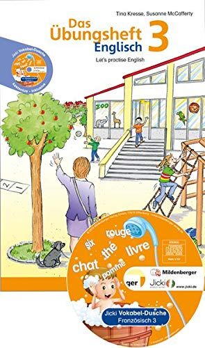 Tina Kresse - Das Übungsheft Englisch 3: Let’s practise English mit Audio-CD „Jicki Vokabel-Dusche 3“ - Preis vom 10.10.2026 11:48:34 h