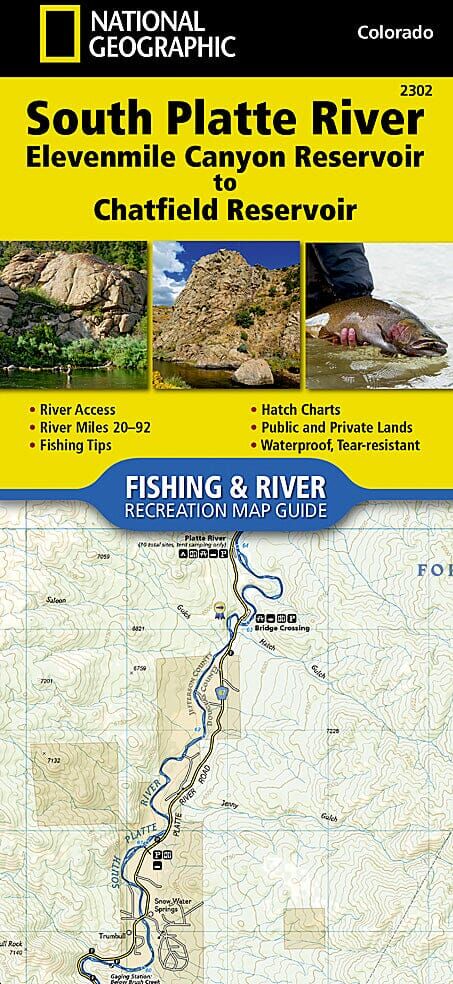 South Platte River - Elevenmile Canyon Reservoir to Chatfield Reservoir (Colorado), n° 2302   National Geographic
