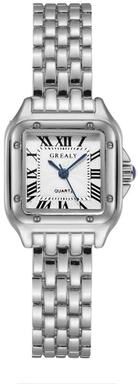 Uplift Essentials Luxury Gold Stainless Steel Business Watch silver B